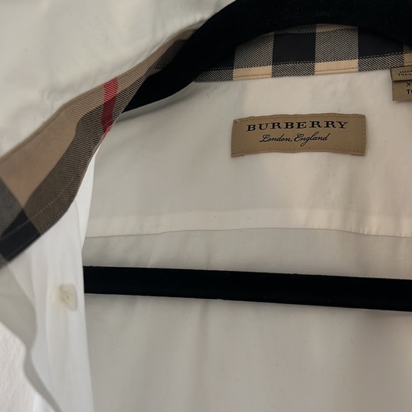 Burberry London Men's Short-Sleeve White Shirt